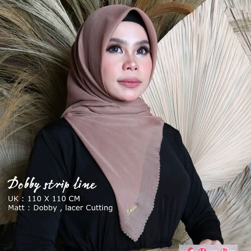 jilbab segi4 Dobby strip line Ibu Square 0