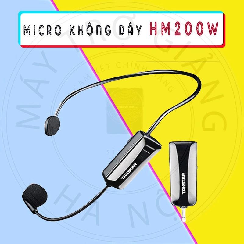 Mic không dây cao cấp Takstar HM-200W sử dụng sóng UHF kết nối loa trợ giảng, loa kéo, amly... Bảo Hành 1 Năm