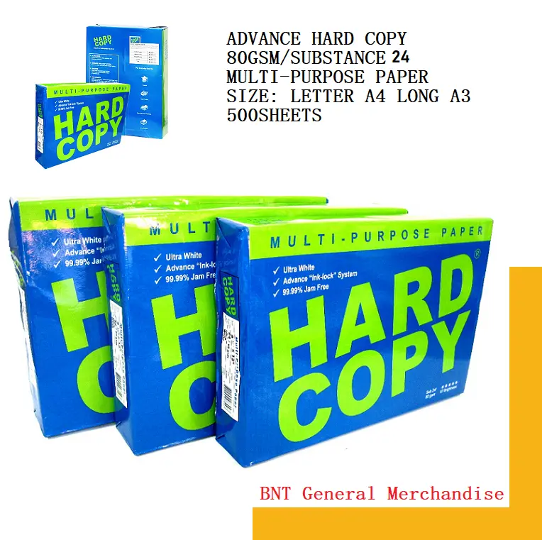 ADVANCE Hard Copy MULTI-PURPOSE COPY PAPER Short / A4 / Long 80 gsm Sub ...