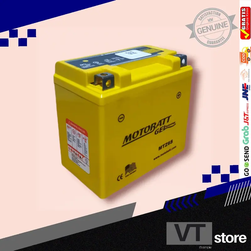 Aki Motor Kering Motobatt Gel MTZ6S YTZ7S Yamaha Nmax New/Aerox 155/Lexi/Freego S/Gear 125 S Fazzio 6