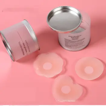 Miếng Dán Ngực Silicon, Đóng Hộp, 12 Cái, Không Thấm Nước Và Thoáng Khí, Vô Hình Thích Hợp Cho Đồ Lót