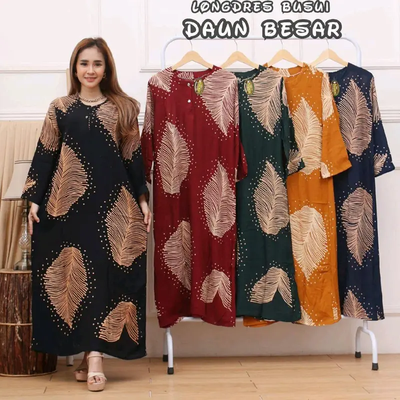 Daster lengan panjang, busui, bumil, nyaman adem 3