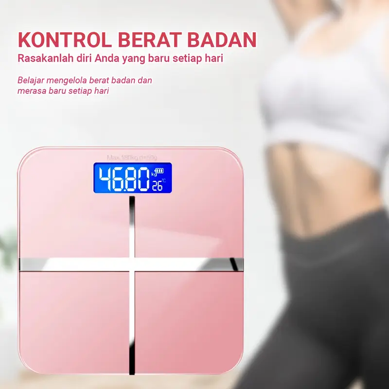 Timbangan Badan Digital Finito 180kg SCALE KACA 27X27CM 1