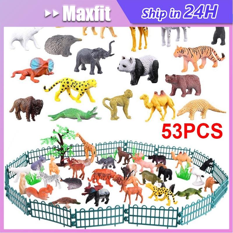 16Pcs/53Pcs Mainan Hewan Animal Besar / Animal Figurine / Sea Animal / Wild Animal 0
