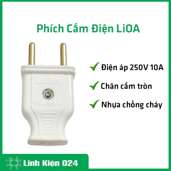 Phích cắm điện 2 chân  LIOA 250V/10A 0