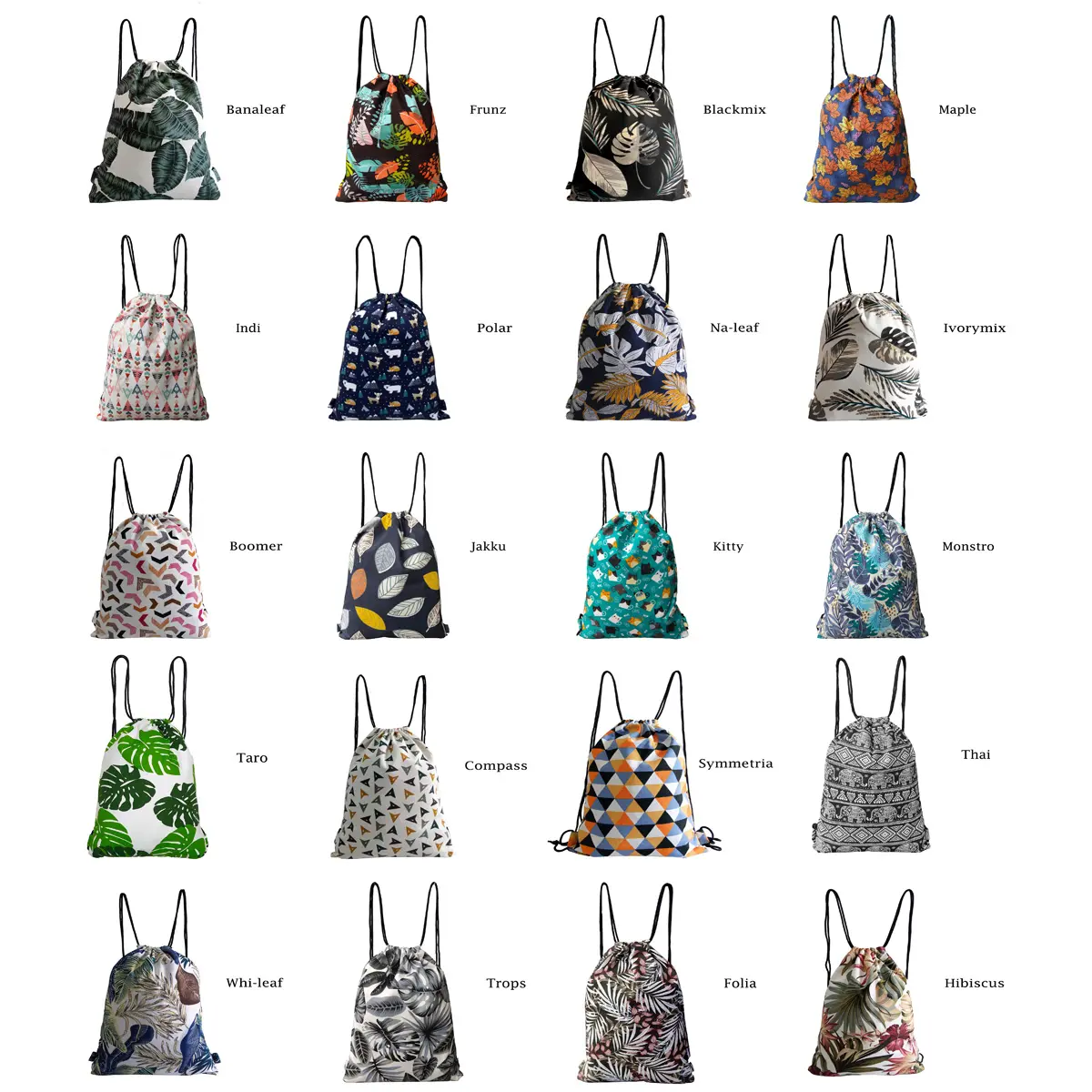 String Bag Kanvas Tas Serut 45x33cm