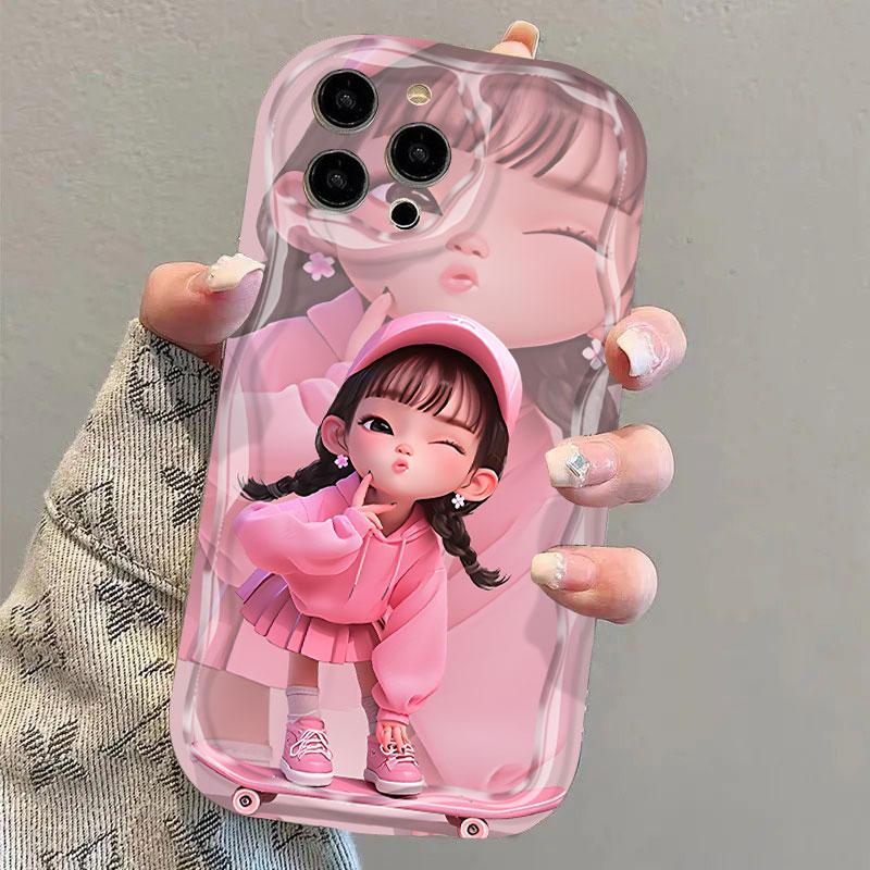 Ốp Điện Thoại, Thiết Kế Nghệ Thuật, Thời Trang, Xu Hướng Cao Cấp, Dễ Thương, Tương Thích Với iPhone 11, 12, 13, 14, 15, plus, Pro Max, XR, XS, 6, 7, 8, Thích Hợp Làm Quà Tặng Cặp Đôi, Ốp Mềm Trong Suốt Bảo Vệ, Dành Cho Bé Gái