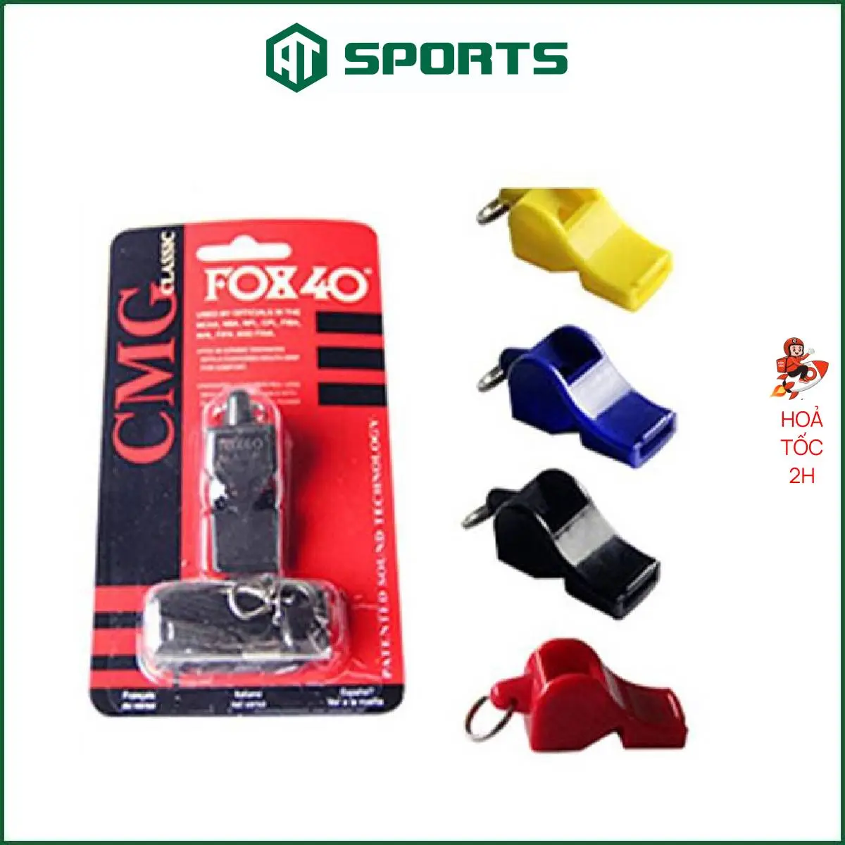 Còi Trọng Tài Bóng Đá Fox 40 Safety Whistle - Còi Huấn Luyện Viên - Còi Trọng Tài Thể Thao