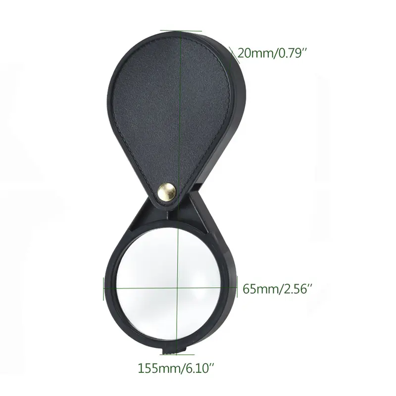 Kính lúp cầm tay mini, MING5, gấp 10 lần, cho vòng chìa khóa, tiện dụng hàng ngày, kính lúp 2
