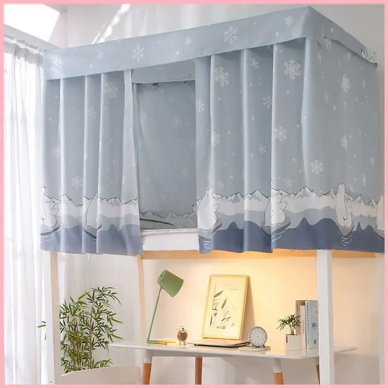 IOKAOLSHOP Rèm giường tầng ký túc xá, rèm màn giường tầng Oron (Tặng móc và dây treo) 6