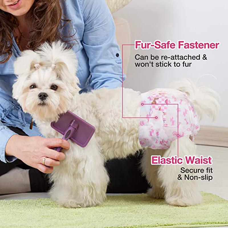 Product Introduction of 10pcs Dog Diapers Males Females Disposable Nappies Pants Physiological Underwear Adjustable Leakproof Breathable Safety Pants 16