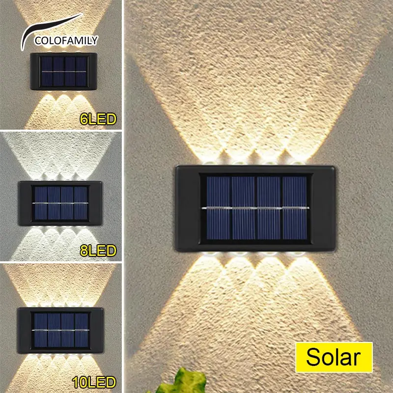 Đèn Tường Năng Lượng Mặt Trời, 16LED, Sử Dụng Ngoài Trời, Không Thấm Nước, Chống Thấm Nước, Thích Hợp Cho Sân, Đường Phố, Cảnh Quan, Đồ Trang Trí Sân Vườn, Đèn Tường, Đèn Led Năng Lượng Mặt Trời