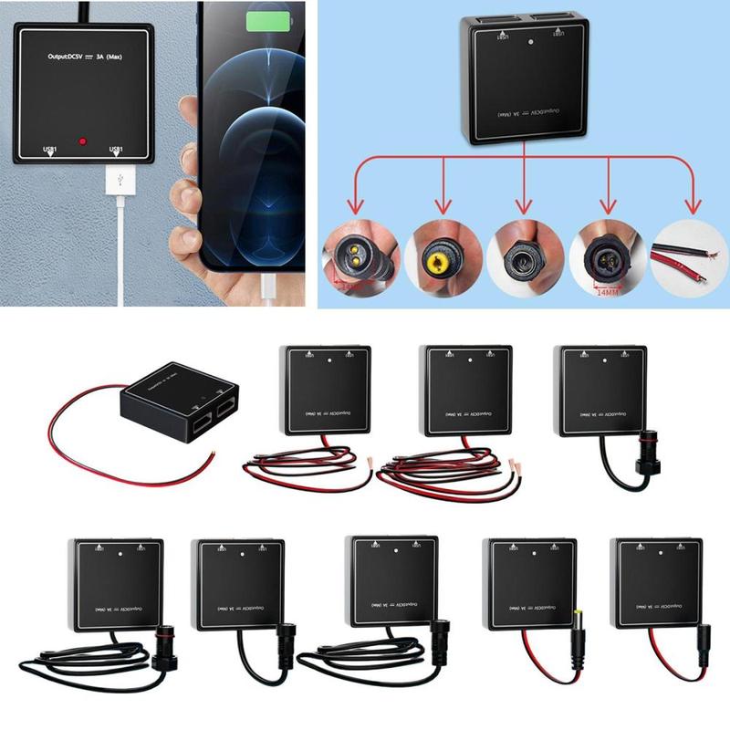 Solar Charge Controller Outdoor with 2 USB Port Smart Solar Panel Regulator 3