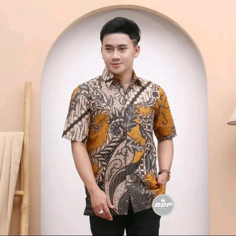 Hem Batik Pria Lengan Pendek 3 Baju 70 Ribu & 2 Baju 50 Ribu Bahan Katun Size M L XL XXL MOTIF RANDOM 7