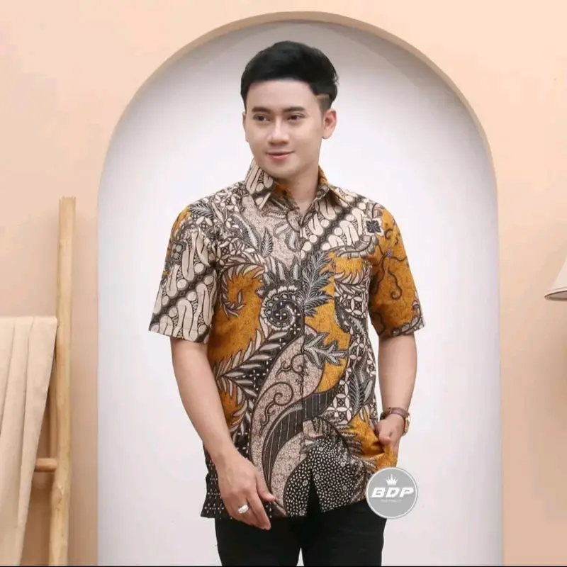 Hem Batik Pria Lengan Pendek 3 Baju 70 Ribu & 2 Baju 50 Ribu Bahan Katun Size M L XL XXL MOTIF RANDOM 7