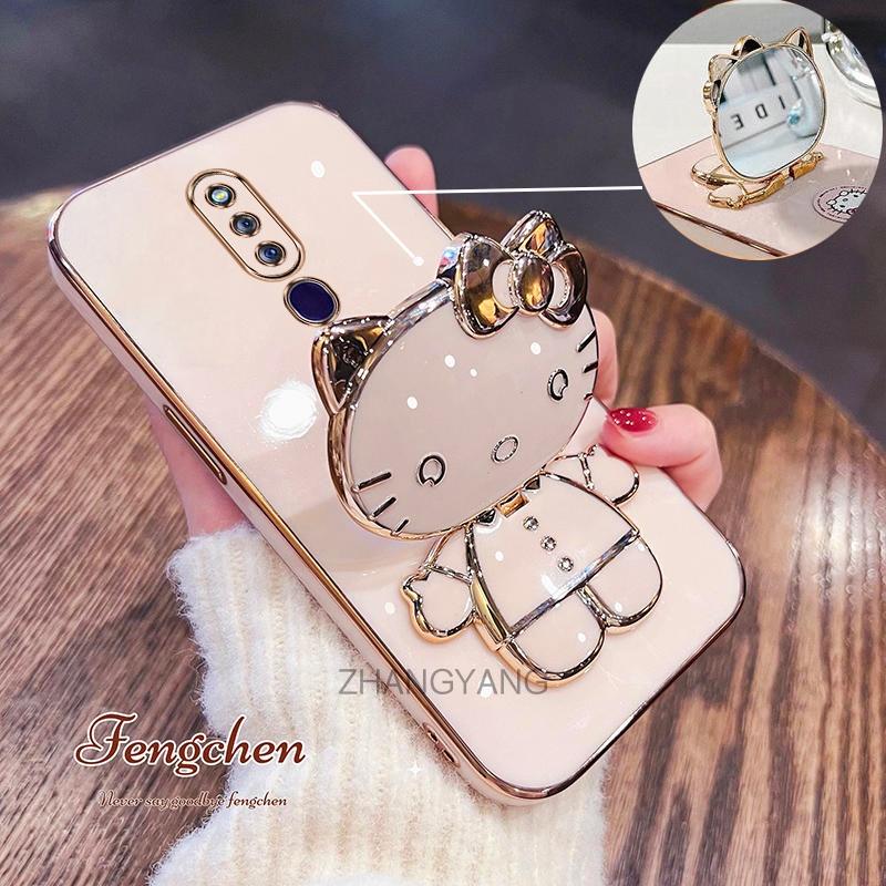 Ốp Cho Oppo F11 Pro Và F11, Ốp Mềm Silicon TPU, Với Giá Đỡ Hình Mèo Dễ Thương 3D, Chống Sốc, Che Phủ Toàn Bộ Camera, Thích Hợp Cho Ốp Điện Thoại