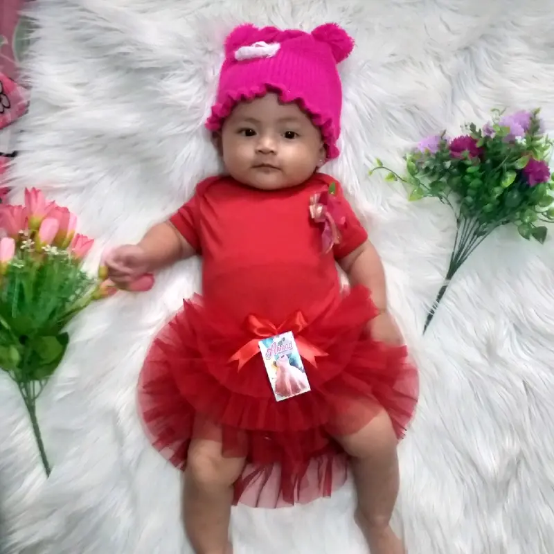 setelan jumpsuit dan rok tutu anak perempuan Lengan panjang 0