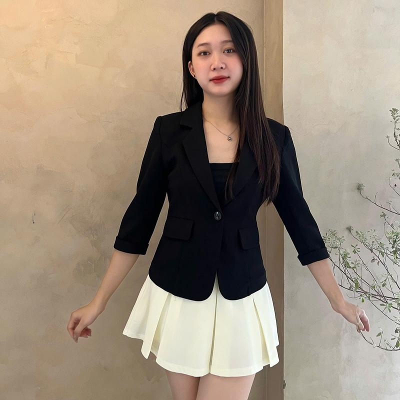 Áo Vest Nữ Dáng Ôm Tay Lửng Nhiều Màu, Có Đệm Vai 2 Bên Women