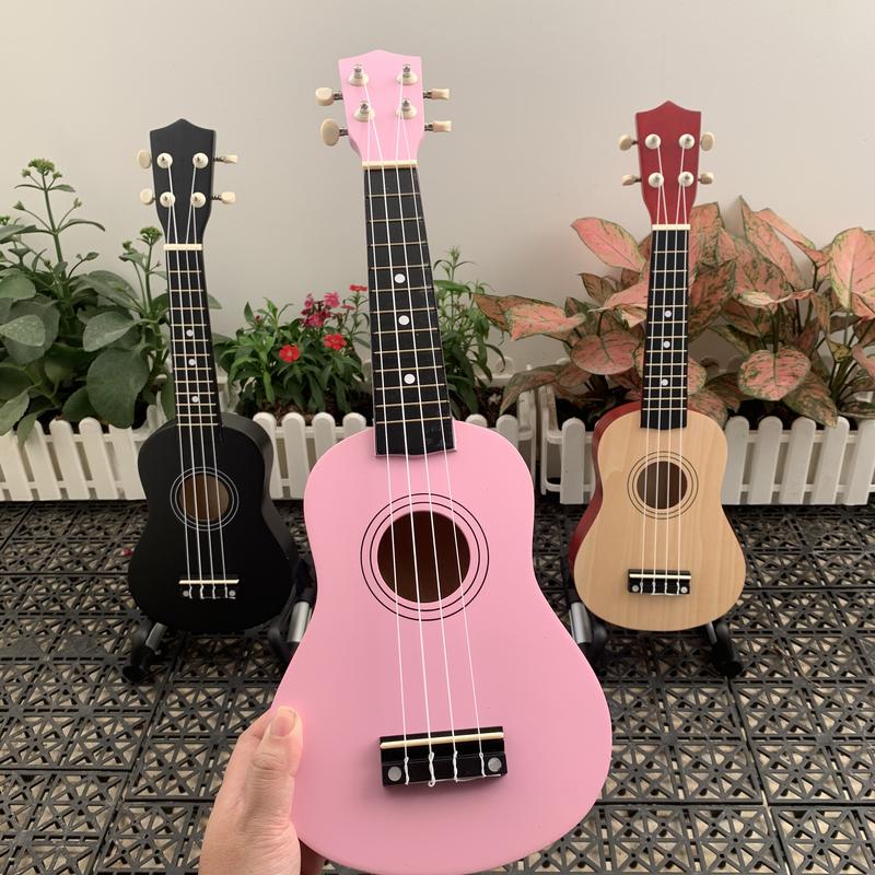 ĐÀN UKULELE SOPRANO 21INCH HỒNG NHẠT FULL GỖ