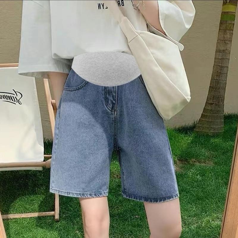 Quần short jeans cho mẹ bầu ) Thai kỳ Váy Bầu Đầm Bầu
