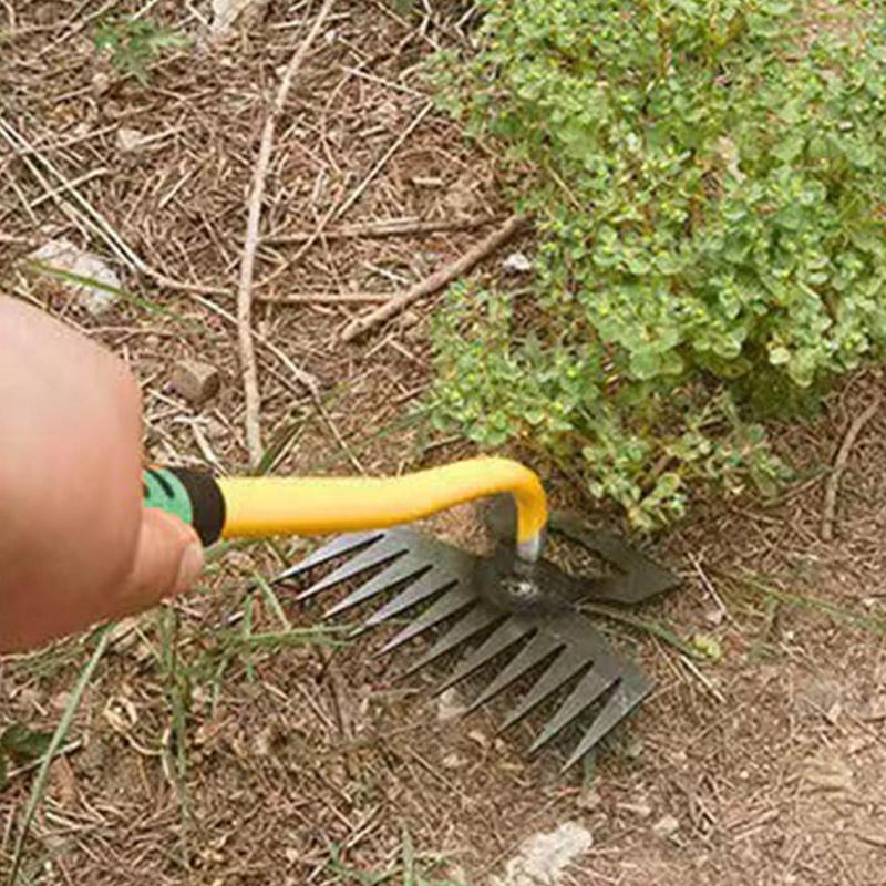 Product Introduction of 1pc Weeding Tool Garden Loosening Soil Eleven Tooth Tool Wild Root Shovel Manganese Digging F2F3 26