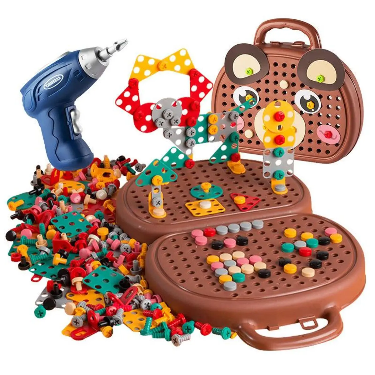 Bộ Đồ Chơi Ky sư Lắp Ráp Kèm Khoang Điện - Đồ Chơi Vặn Ốc Vit - Cho Bé Từ 3 Tuổi. Toy Câu Cá Toy Câu Cá