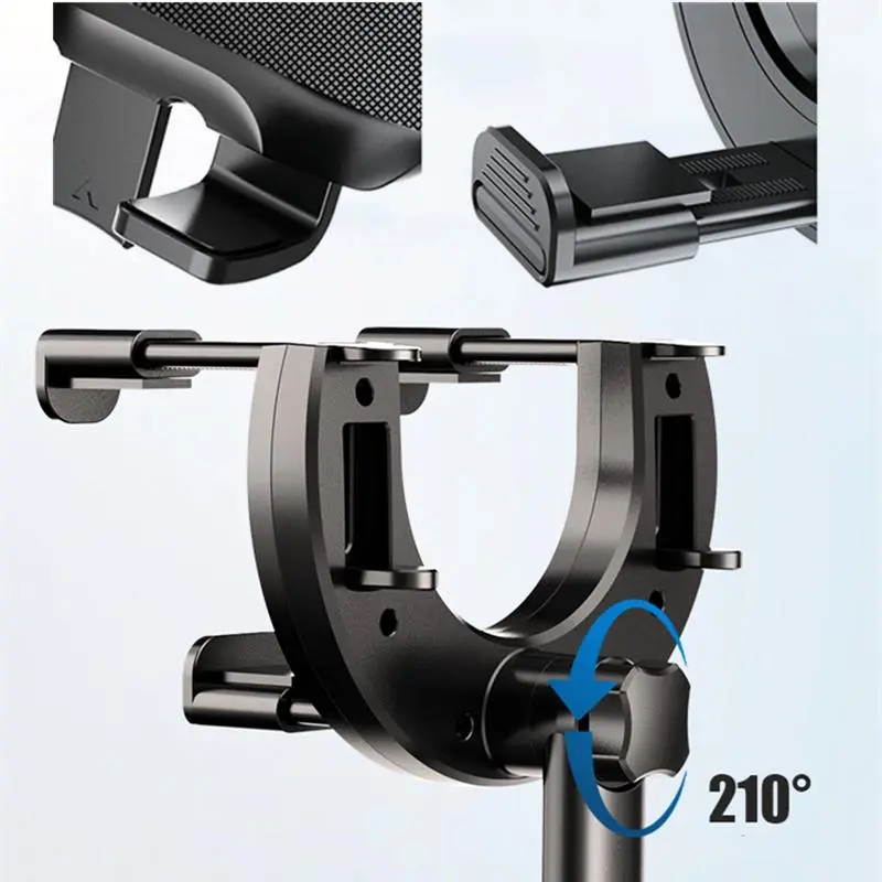 Car Rearview Mirror Phone Holder, 360 Degree Rotatable Car Phone Navigation Bracket, Rearview Mirror Mount, Universal Car Interior Accessories For Most Smartphones 5