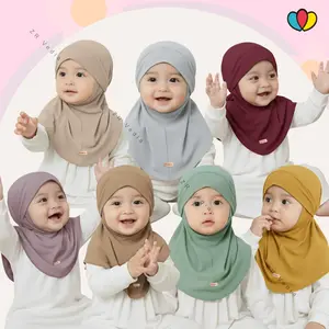 FK - Jilbab Baby Arabia Uk Bayi - 3 Tahun / Toodler Balita Instant Hijab Bergo French Khimar Anak Kerudung Jersey 6 12 18 36 Bulan 1 2 3tahun Jilbab Tali Malay Premium Anak Perempuan
