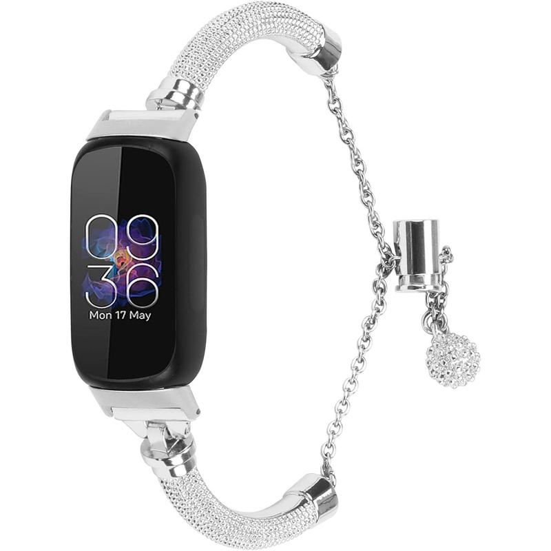 TikTok Shop Watch Band Compatible with Fitbit Inspire 2 Inspire HR Inspire Ace 2 ACE 3 watch Metal Strap Jewelry Bangle Wrist Strap Bracelet Accessories