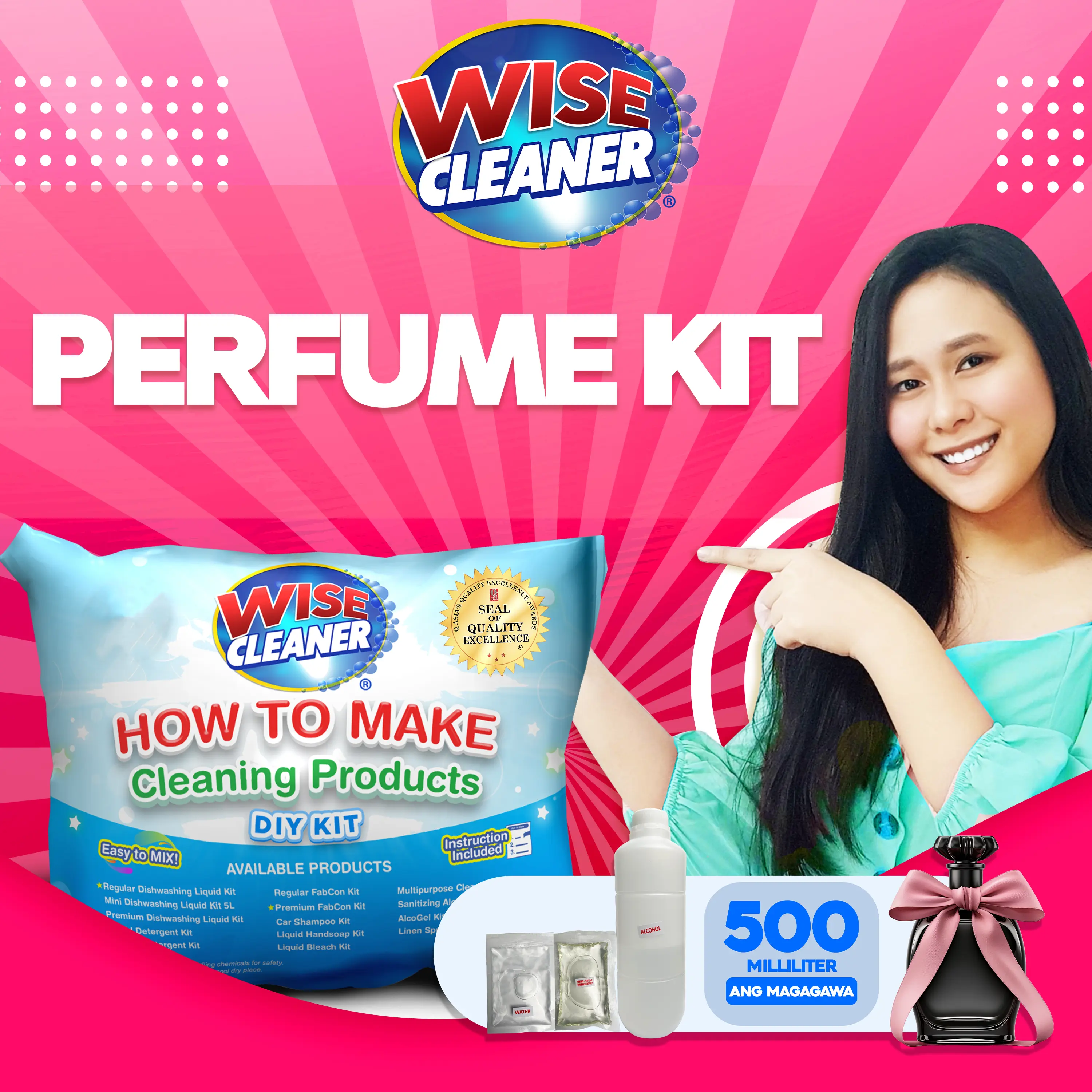 DIY PERFUME KIT - WISE CLEANER  Spray Freshener Fragrance Scent Aroma Vinyl Scented