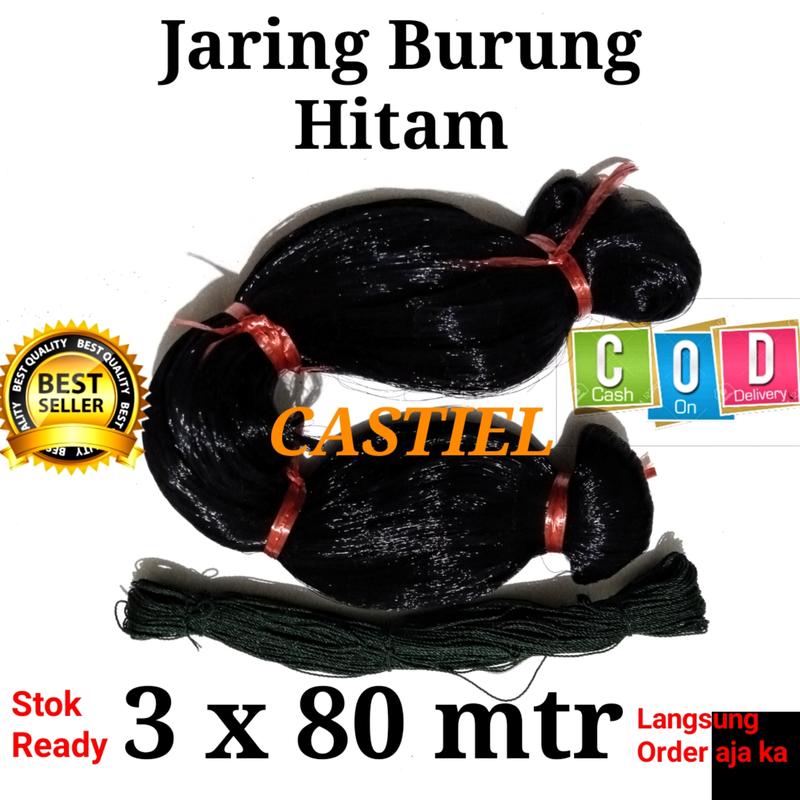 COD Jaring burung hitam tinggi 3 meter jaring prenjak emprit bondol ...