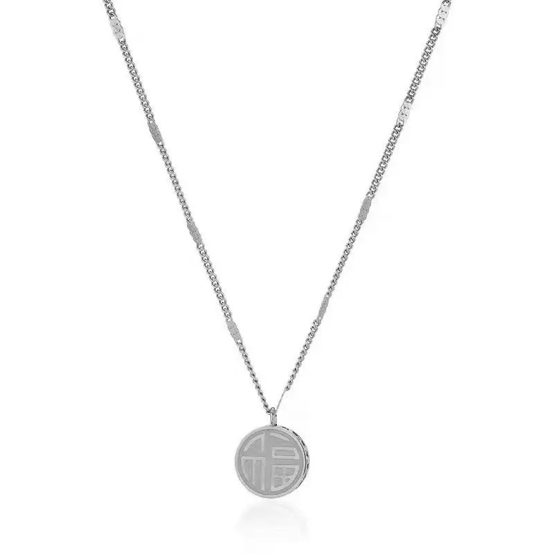【BELI 1 PCS KALUNG GRATIS 1 CINCIN】Kalung Hoki Bulat Gold Perempuan Titanium Terlaris Anti Luntur | Kalung Wanita Simple Elegan Perhiasan Kekinian 8