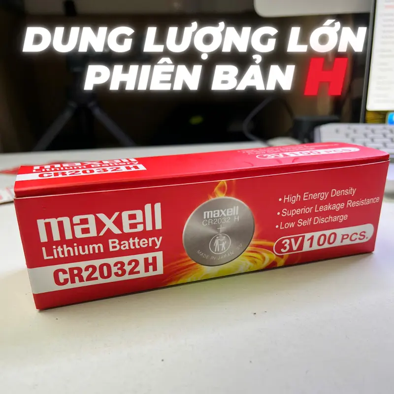 Pin Maxell CR2032-H dung lượng lớn thay remote xe máy oto 1