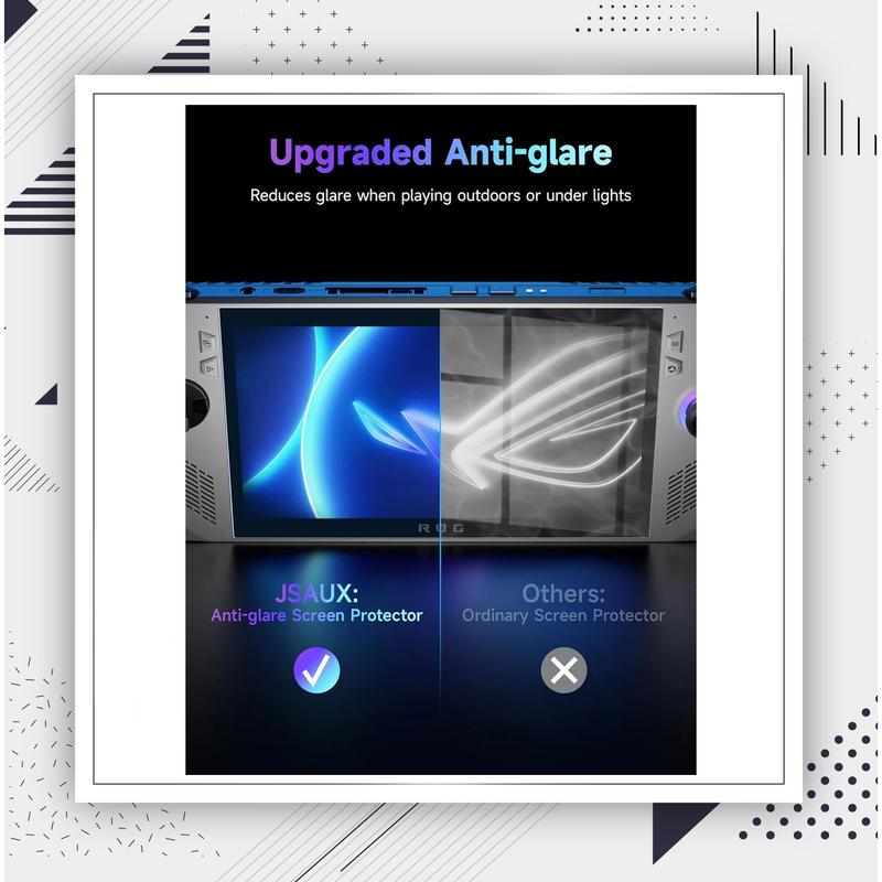 [ 2 Pack ] Official JSAUX Anti Glare / Matte 9H Hardness HD Tempered Glass Screen Protector ASUS ROG Ally / X & MSI CLAW 1