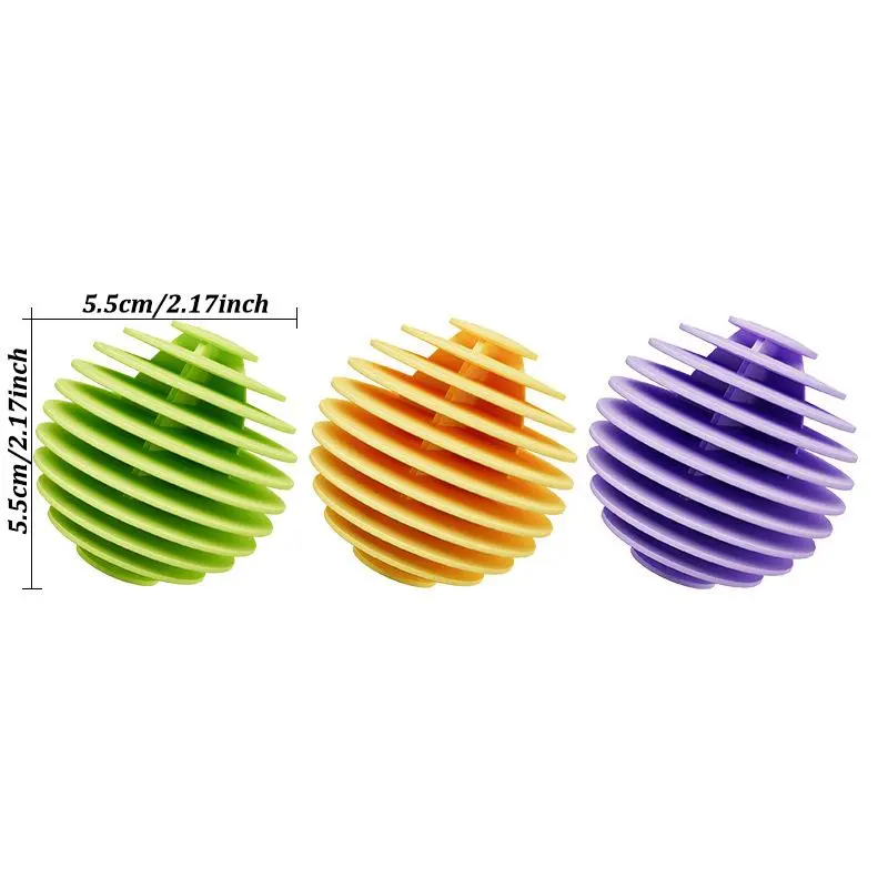 Reusable Magic Laundry Ball, 3 Counts Soft Anti-winding Clothes Cleaning Tool, Household Washing Machine Clothes Dryer Ball 1