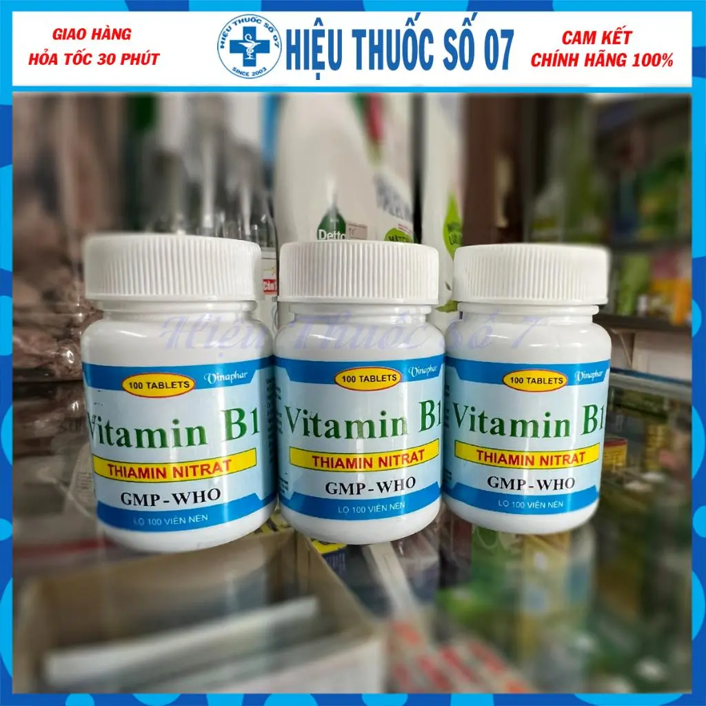 Vitamin B1 lọ 100 viên giúp tăng cường sức khỏe, tốt cho tóc, giảm gãy rụng tóc