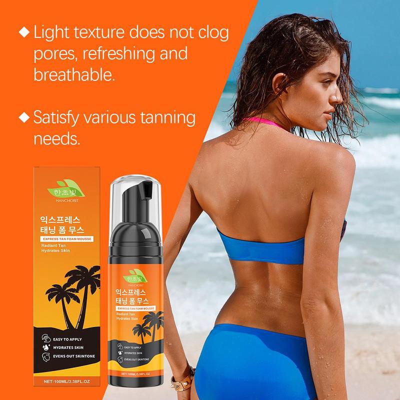 Product Introduction of Quick Tanning Foam Mousse Even Skin Tone Long Lasting Mousse Tanning Moisturising 38
