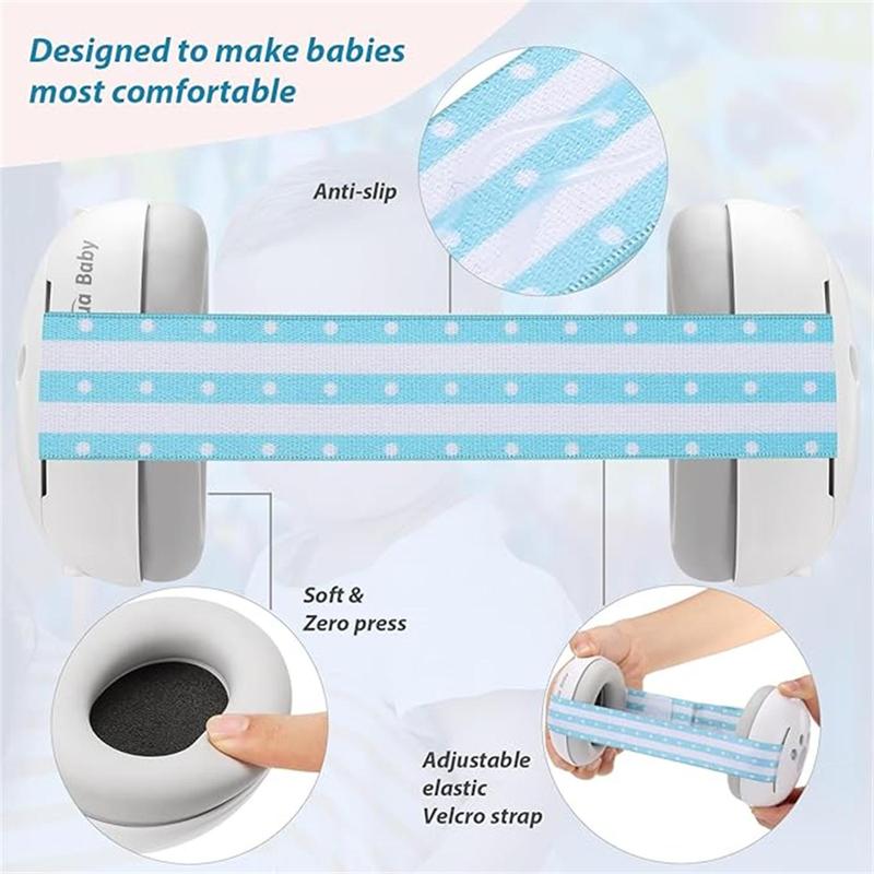 Baby Ear Muff, Baby Ear Protection Covers, Noise Canceling Headphone Covers for Infant Hearing Protection, Newborn Earmuff Airplane Travel Essential 6