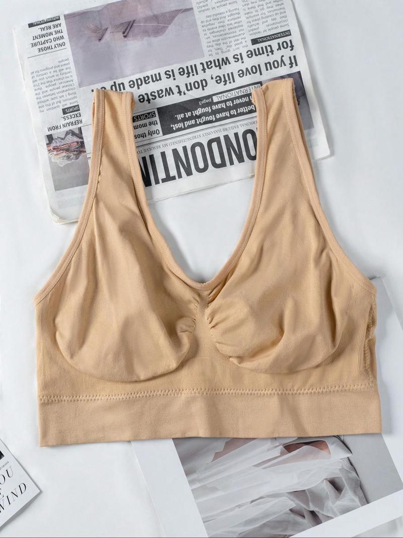 Product Introduction of Women's Solid Wireless Seamless Bra, Breathable Comfortable Backless Sports Bra, Women's Lingerie for All Seasons 7