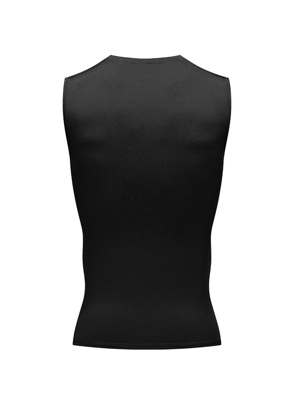Men's Geometric Print Sports Vest, Breathable Quick Drying Compression Tank Top, Round Neck Sleeveless Top for Basketball Cycling Running 4