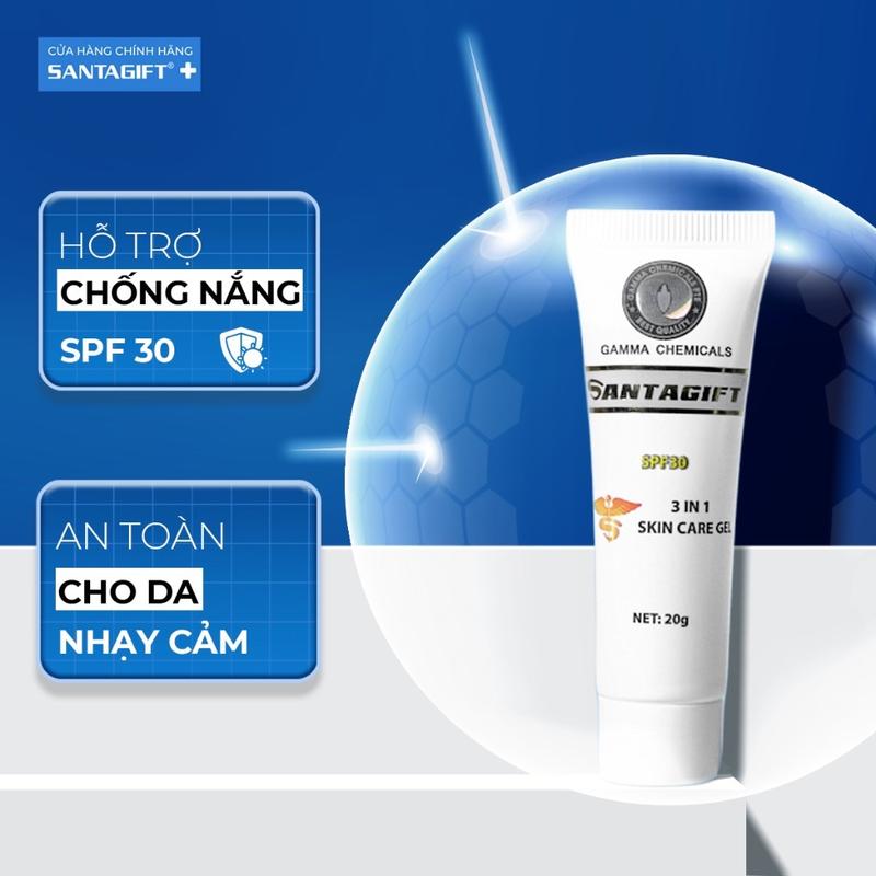 Gel giảm mụn và thâm Gamma SANTAGIFT thông thoáng lỗ chân lông 20g 1
