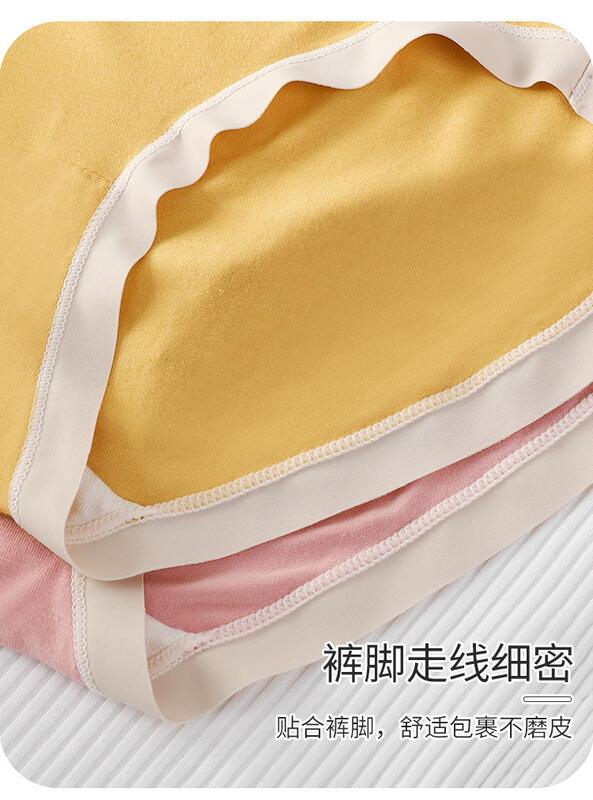 Product Introduction of Mid waist contrasting Modal seamless breathable women's underwear with silk sole and hip lifting large triangle pants for women 4