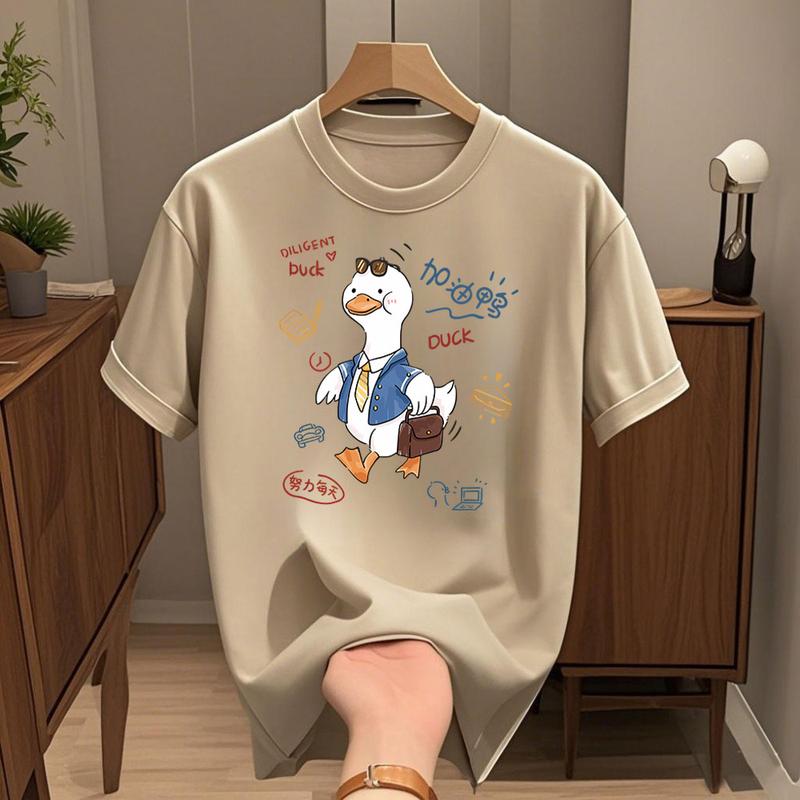 Product Introduction of Áo Thun Ngắn Tay, Dành Cho Nam Và Nữ, Cotton Nguyên Chất 100%, Hàng Mới Về 2025, Phong Cách Nước Ngoài, Dễ Thương Và Dễ Phối Đồ Dáng Rộng Vừa Vặn, Thời Trang, Áo 7