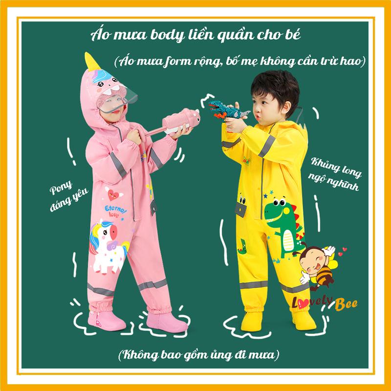 Áo Mưa Body Cao Cấp Chống Nước Chính Hãng Smally Cho Bé Trai và Bé Gái
