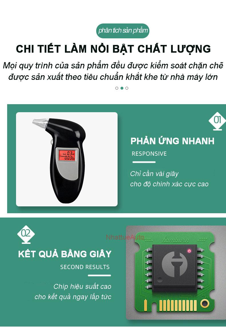 Product Introduction of [Tặng kèm 10 đầu thổi] Máy đo nồng độ cồn trong hơi thở màn hình LED chống lóa, cho kết quả chính xác trong vài giây 23