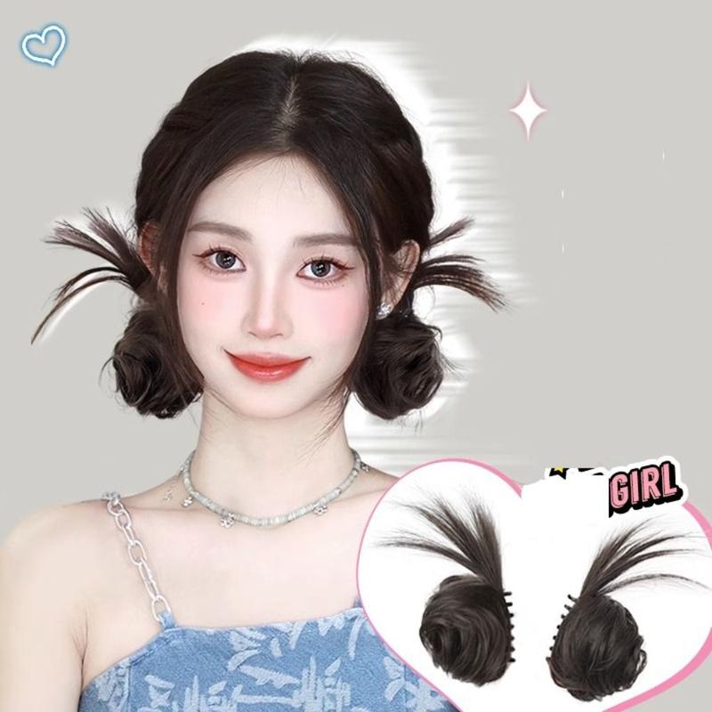 Búi Tóc Nhỏ Tổng Hợp, Ngọt Ngào Và Ngầu, Búi Tóc Đôi Bó Xoắn, Nối Đuôi Tóc Kẹp Càng Cua Thấp, Kẹp Càng Cua, Thích Hợp Cho Bé Gái 0