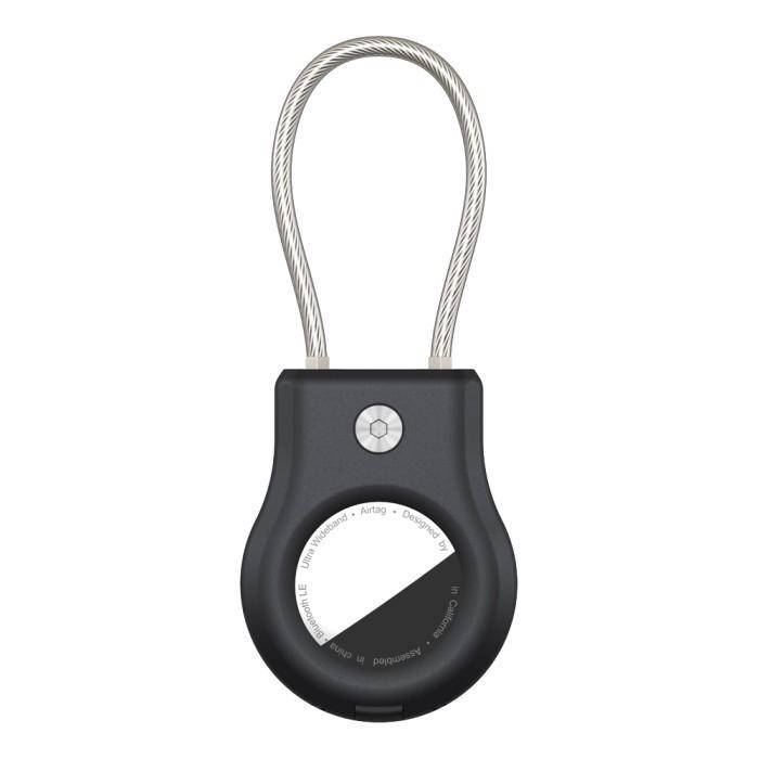 Apple Airtag Kompatibel Case with Steel Wire Rope, GPS Keychain Case, Anti-maling