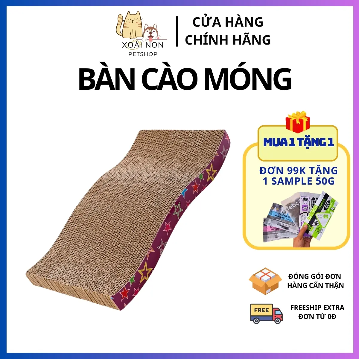 Bàn cào móng đồ chơi dành cho mèo- Xoài Non Petshop