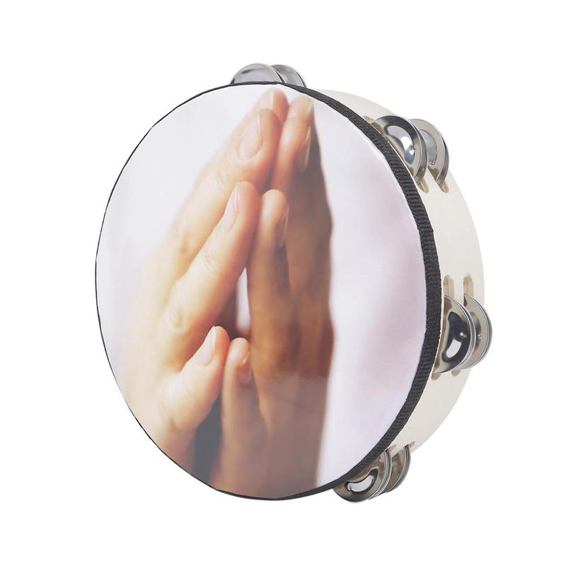 Product Introduction of Hand Percussion Instrument, Handheld Double Row Tambourine Drum, Musical Instrument for Kids & Adults, Percussion Instrument for Home & Studio 0