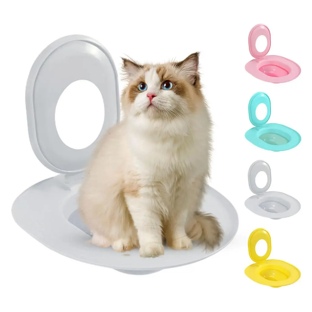 kitesiy Non-slip Cat Toilet Seat Cat Toilet Trainer Easy-to-use Cat Toilet Training Kit for Clean and Convenient Pet Care